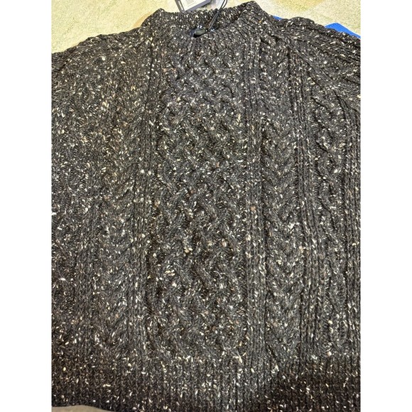 Filson Heavy Cableknit Sweater in Black w/ Speckles - Large